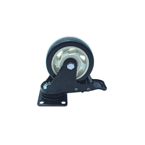 Bánh xe đẩy nhựa PVC đen CP004 xoay khóa kép Bánh xe đẩy nhựa PVC đen CP004 xoay khóa kép