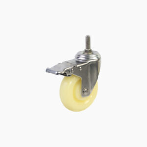 Bánh xe cọc vít nhựa PA CP020 xoay khóa càng inox