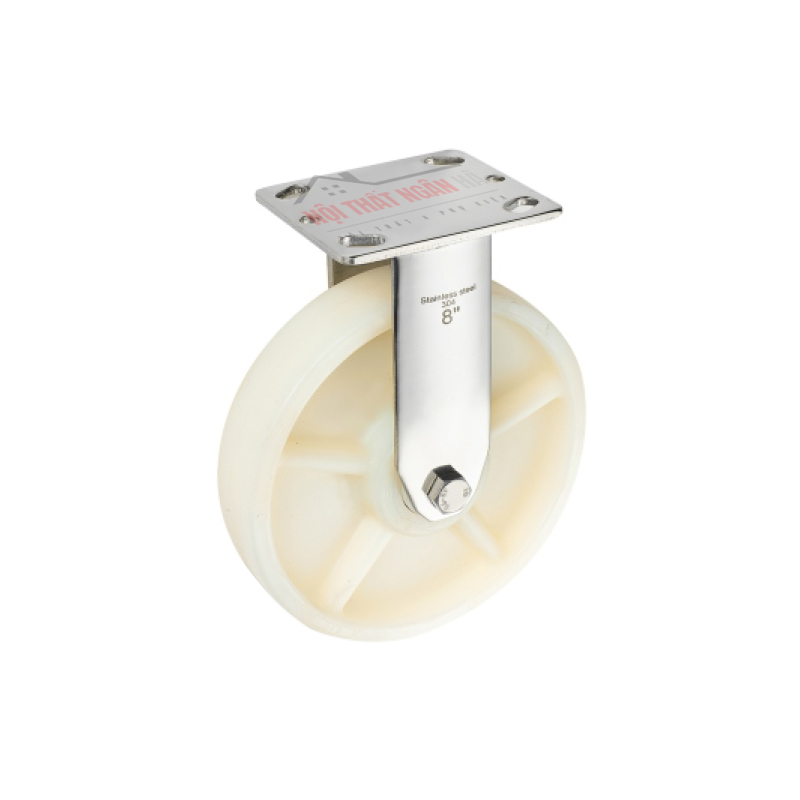Bánh xe đẩy nhựa PA CP058 cố định càng inox 304 - Ảnh 4