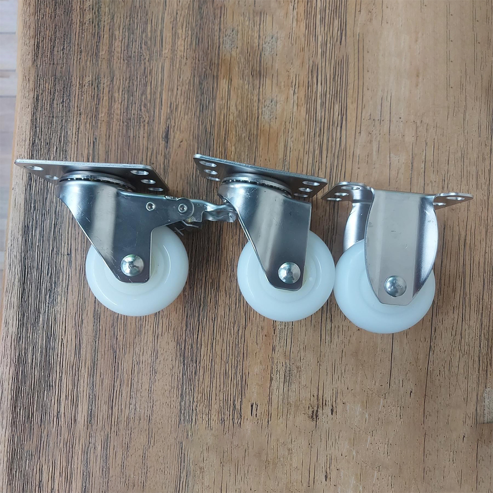 Bánh xe đẩy nhựa PA CP053 cố định càng inox 304 - Ảnh 5