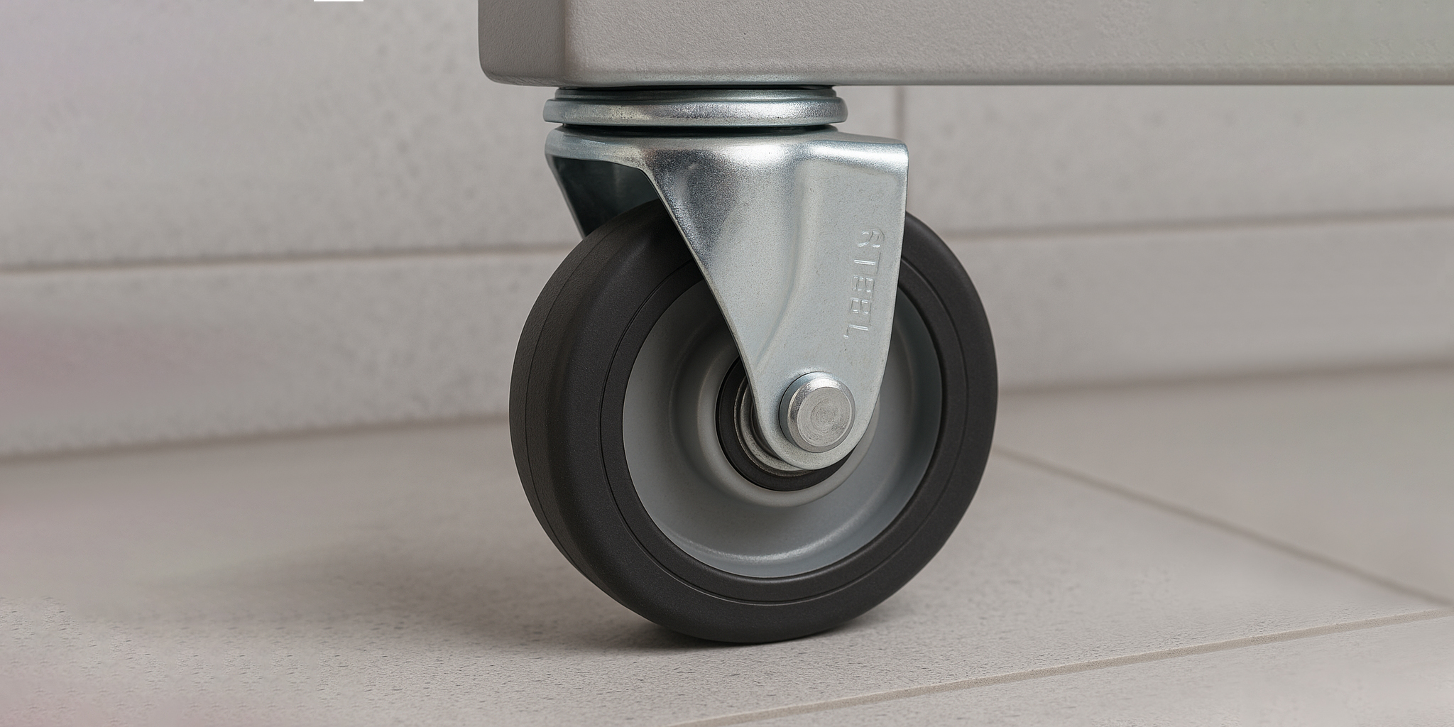 Bánh xe đẩy nhựa cao su, TPR mềm phù hợp cho sàn gạch men – gạch ceramic – đá hoa